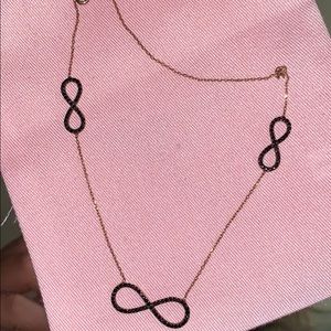 rose gold infinity sign necklace